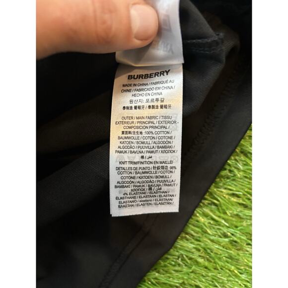 Burberry Equestrian Knight Logo Tshirt Black Men Large L Designer Streetwear Tee - Picture 8 of 8